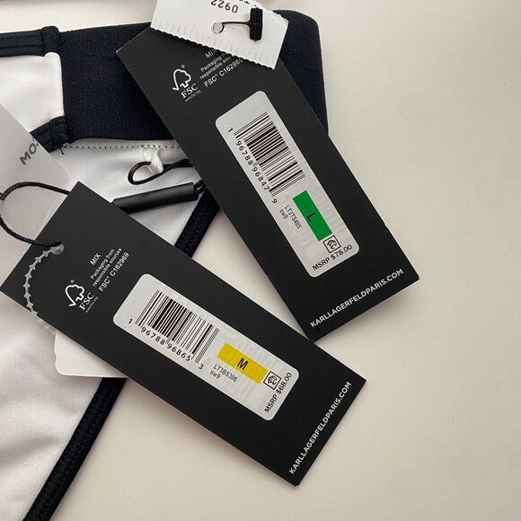 Karl Lagerfeld Paris NWT Adrienne Triangle Bikini Top & Cheeky Bottoms M/L - Picture 8 of 8